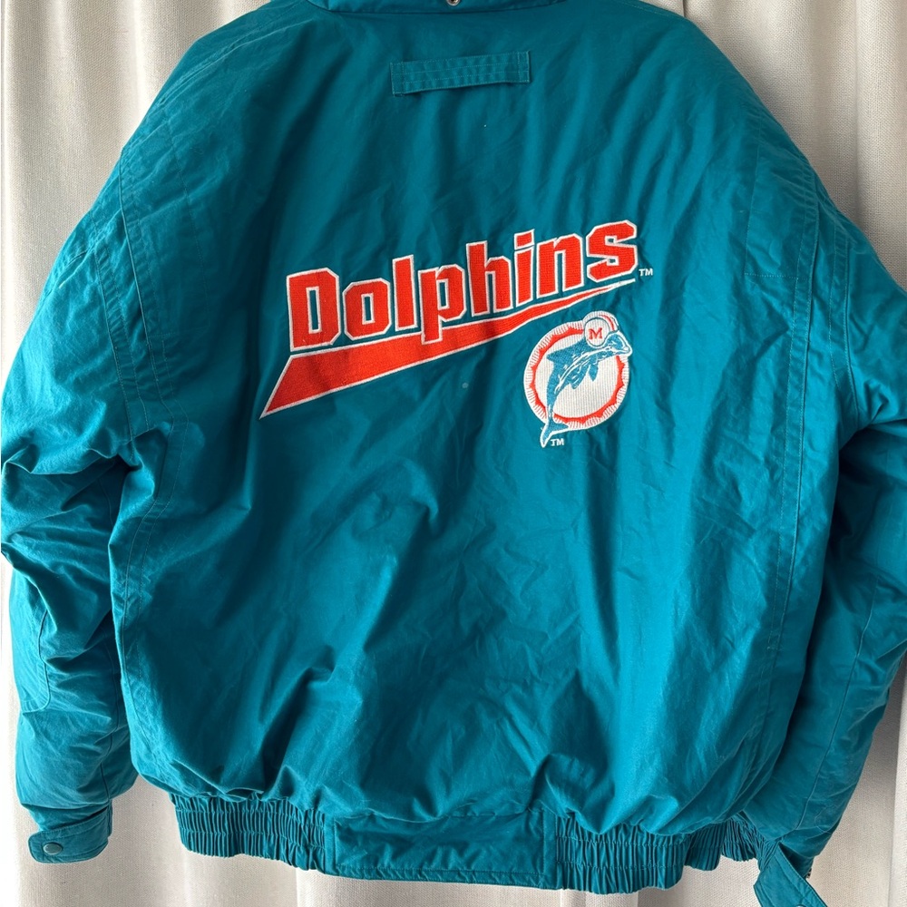 Dolphins Teal Puffer Jacket